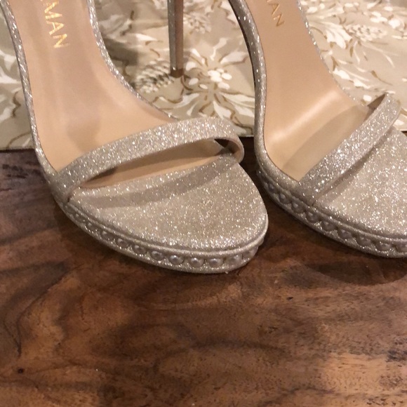 Stuart Weitzman Nudistdisco Pearl Platform Sandals 10 - Picture 10 of 16
